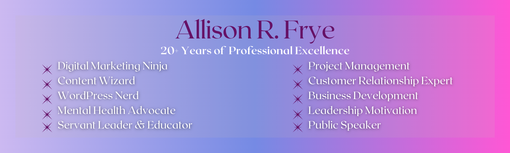 Allison Frye Delivering Excellence